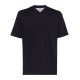 Tricou BRUNELLO CUCINELLI, Decolteu V, Model clasic, Negru, M0B131344C4425 - M0B131344C4425