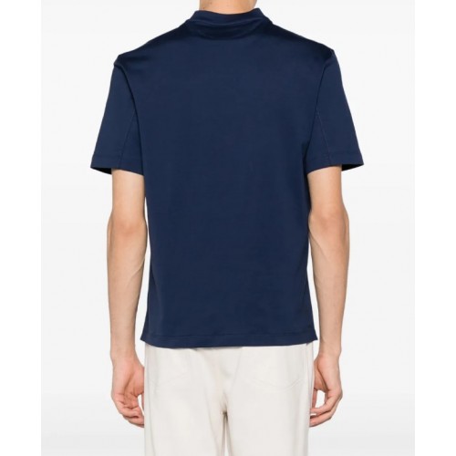 Tricou BRUNELLO CUCINELLI, Decolteu V, Model clasic, Bleumarin, M0B131344C4425 Tricou BRUNELLO CUCINELLI, Decolteu V, Model clasic, Bleumarin, M0B131344C4425