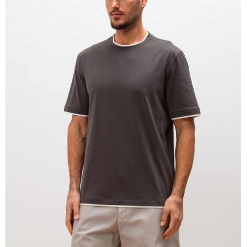 Tricou BRUNELLO CUCINELLI,Classic Design, Grey Tricou BRUNELLO CUCINELLI,Classic Design, Grey