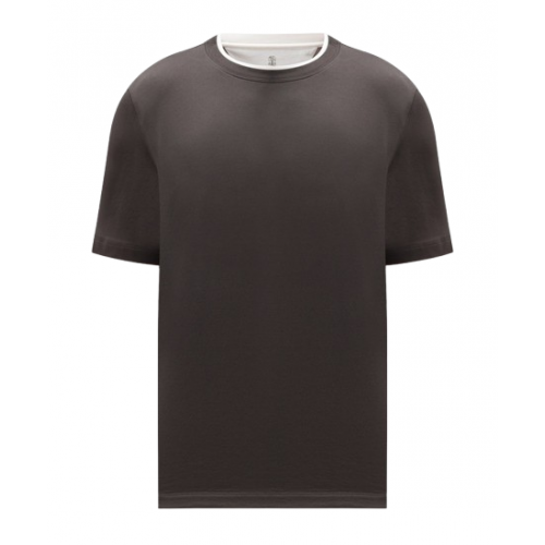 Tricou BRUNELLO CUCINELLI,Classic Design, Grey Tricou BRUNELLO CUCINELLI,Classic Design, Grey