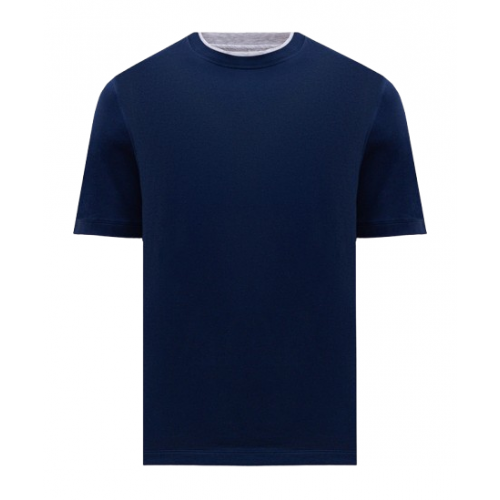 Tricou BRUNELLO CUCINELLI,Classic Design, Navy Blue Tricou BRUNELLO CUCINELLI,Classic Design, Navy Blue