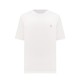 Tricou BRUNELLO CUCINELLI, White T-shirt with embroidered emblem - M0B137451GCGY23