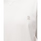 Tricou BRUNELLO CUCINELLI, White T-shirt with embroidered emblem - M0B137451GCGY23