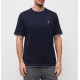 Tricou BRUNELLO CUCINELLI, Blue T-shirt with embroidered emblem - M0B137451GCHM51