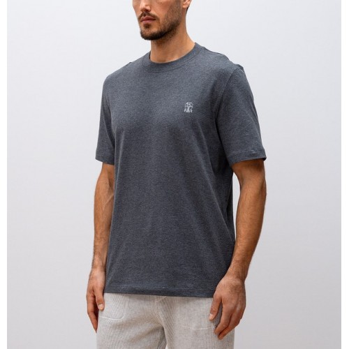 Tricou BRUNELLO CUCINELLI, Classic Design, Light Grey Tricou BRUNELLO CUCINELLI, Classic Design, Light Grey