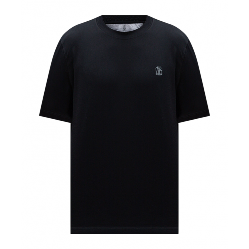 Tricou BRUNELLO CUCINELLI, Classic Design, Logo, Black Tricou BRUNELLO CUCINELLI, Classic Design, Logo, Black