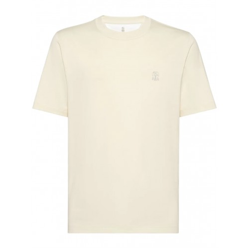 Tricou BRUNELLO CUCINELLI, Classic Design, Beige Tricou BRUNELLO CUCINELLI, Classic Design, Beige