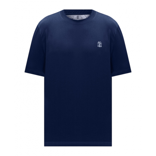 Tricou BRUNELLO CUCINELLI, Classic Design, Dark Blue Tricou BRUNELLO CUCINELLI, Classic Design, Dark Blue