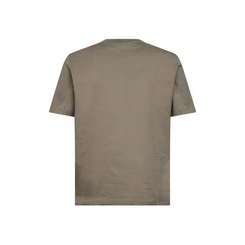 Tricou BRUNELLO CUCINELLI, Logo Embroidered, Simple, Kaki