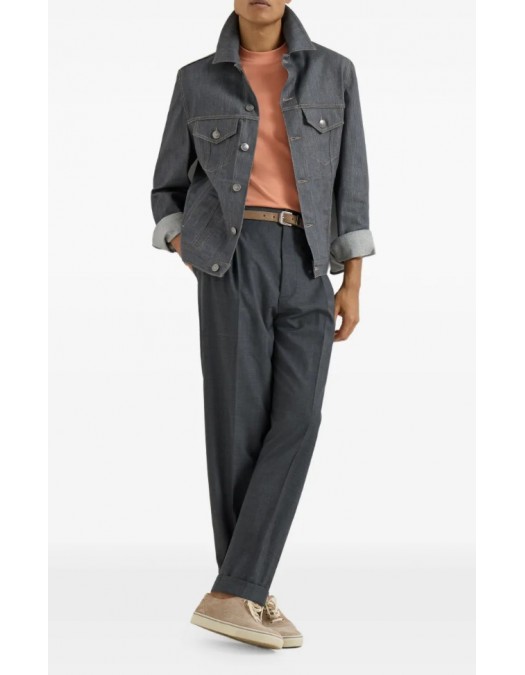 Tricou BRUNELLO CUCINELLI, Logo Embroidered, Simple, Peach - M0B138440CUM25