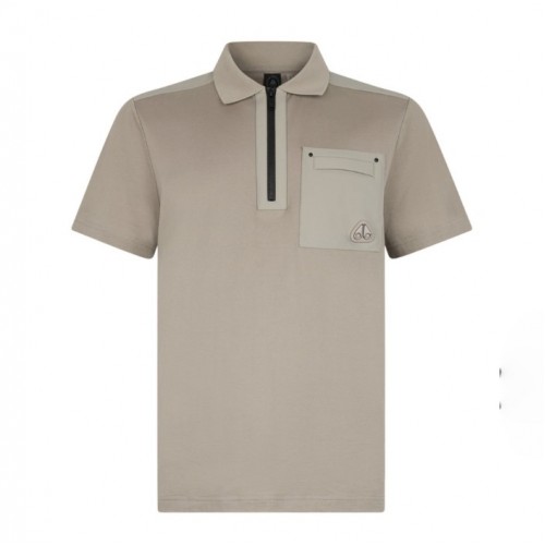 Tricou Moose Knuckles, Polo Design, Logo Insert, Dalon, Grey Tricou Moose Knuckles, Polo Design, Logo Insert, Dalon, Grey