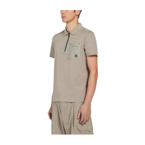 Tricou Moose Knuckles, Polo Design, Logo Insert, Dalon, Grey Tricou Moose Knuckles, Polo Design, Logo Insert, Dalon, Grey