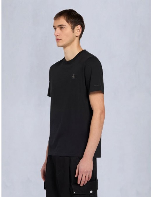 Tricou Moose Knuckles, CRESCENT TEE, Short-sleeved, Regular, Negru - M15MT777292