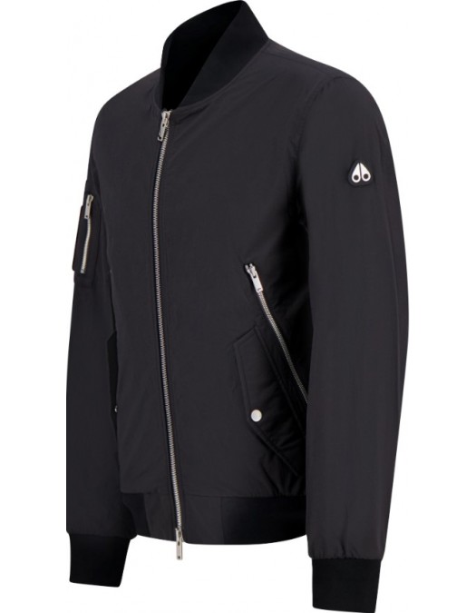 Jacheta MOOSE KNUCKLES, black Moose Knuckles Courville Bomber Crinkle - M16MB003292