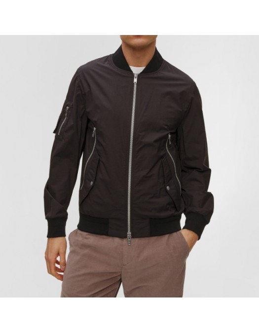 Jacheta MOOSE KNUCKLES, black Moose Knuckles Courville Bomber Crinkle - M16MB003292