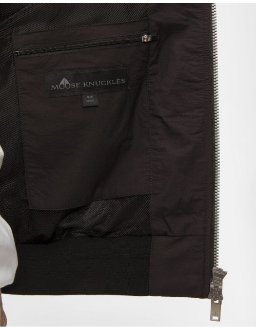 Jacheta MOOSE KNUCKLES, black Moose Knuckles Courville Bomber Crinkle - M16MB003292