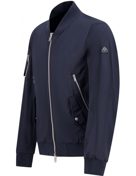 Jacheta MOOSE KNUCKLES, Blue Moose Knuckles Courville Bomber Crinkle - M16MB003833