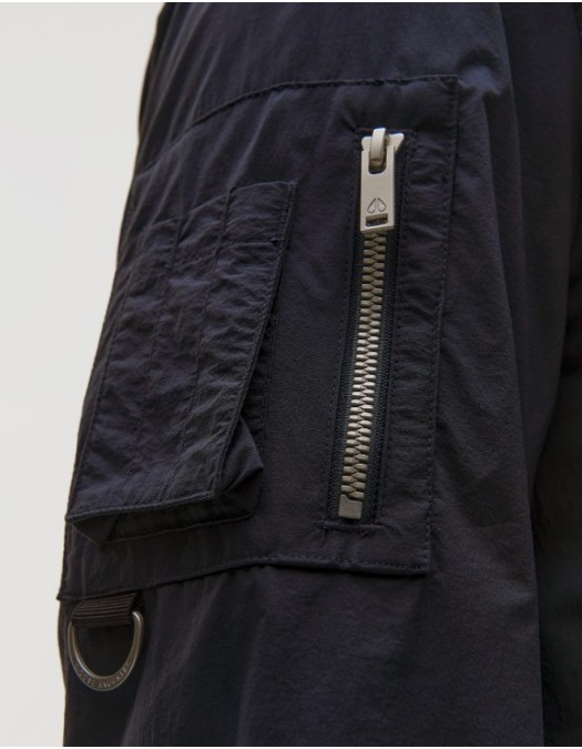 Jacheta MOOSE KNUCKLES, Blue Moose Knuckles Courville Bomber Crinkle - M16MB003833