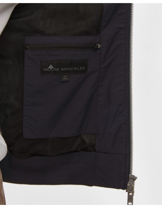 Jacheta MOOSE KNUCKLES, Blue Moose Knuckles Courville Bomber Crinkle - M16MB003833