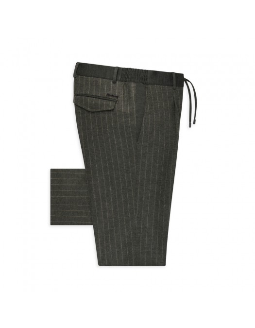 PANTALONI STEFANO RICCI, Pure Wool, Casual Design, Grey - M1T4300070W0002R5004