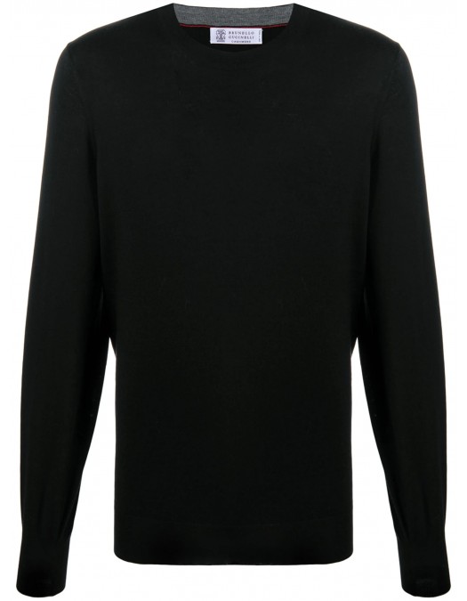 Pulover BRUNELLO CUCINELLI, Long Sleeve Jumper, Black - M2400100CH101