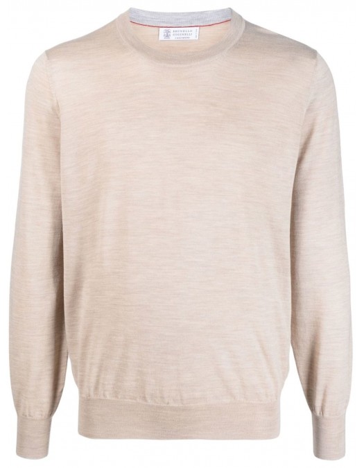 Pulover BRUNELLO CUCINELLI, Long Sleeve Jumper, Bej - M2400100CKL02