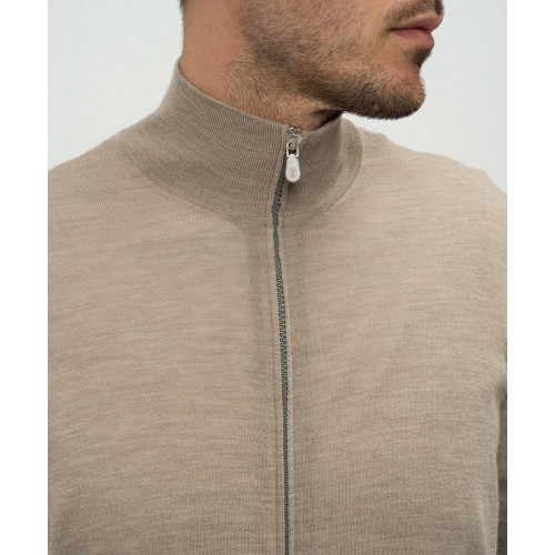 Pulover BRUNELLO CUCINELLI, Beige wool and cashmere cardigan Pulover BRUNELLO CUCINELLI, Beige wool and cashmere cardigan