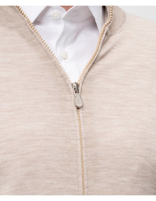 Pulover BRUNELLO CUCINELLI, Cream wool and cashmere cardigan - M2400106CKL02