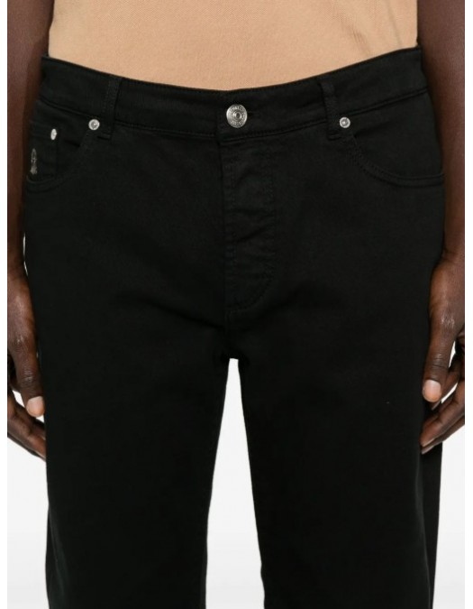 Jeans BRUNELLO CUCINELLI, logo-embroidered jeans - M277PD3210C101
