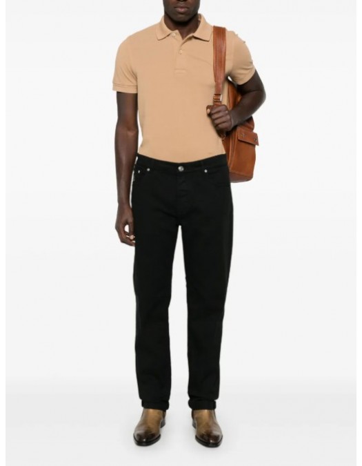 Jeans BRUNELLO CUCINELLI, logo-embroidered jeans - M277PD3210C101