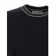 Tricou BRUNELLO CUCINELLI, Cotton Knitwear, White Details, Black - M29802030CMY76 Tricou BRUNELLO CUCINELLI, Cotton Knitwear, White Details, Black - M29802030CMY76