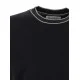 Tricou BRUNELLO CUCINELLI, Cotton Knitwear, White Details, Black - M29802030CMY76 Tricou BRUNELLO CUCINELLI, Cotton Knitwear, White Details, Black - M29802030CMY76
