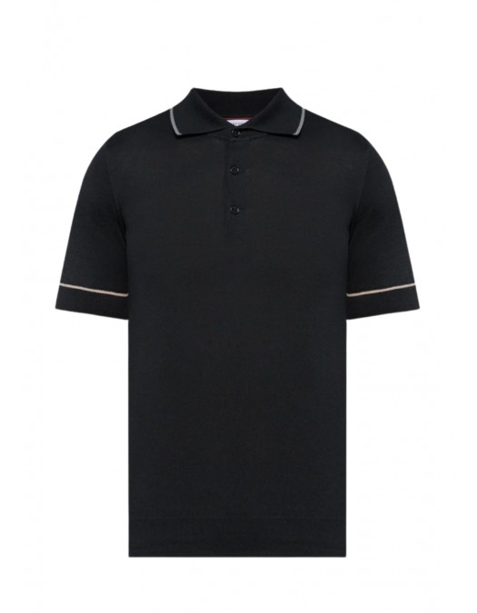 Tricou BRUNELLO CUCINELLI, Polo Design, Logo, Black - M29802035CMY76 Tricou BRUNELLO CUCINELLI, Polo Design, Logo, Black - M29802035CMY76