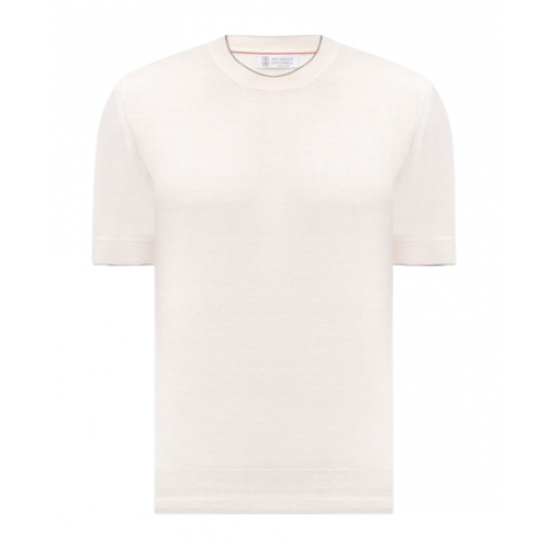 Tricou BRUNELLO CUCINELLI,Classic Design, White Tricou BRUNELLO CUCINELLI,Classic Design, White