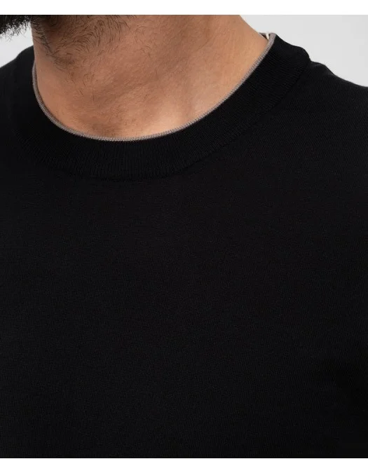 Tricou BRUNELLO CUCINELLI,Classic Design, Black - M29805200CLE07 Tricou BRUNELLO CUCINELLI,Classic Design, Black - M29805200CLE07