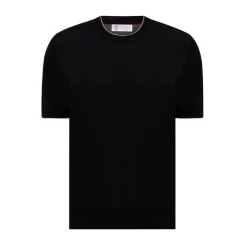 Tricou BRUNELLO CUCINELLI,Classic Design, Black Tricou BRUNELLO CUCINELLI,Classic Design, Black