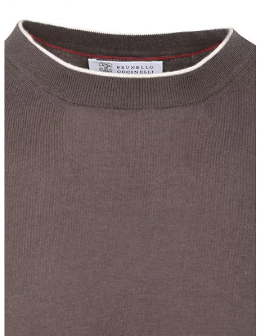 Tricou BRUNELLO CUCINELLI, Lightweight Cotton, Grey - M29805200CQU21