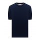 Tricou BRUNELLO CUCINELLI,  Contrast Trim, Navy Blue - M29805200CWG16