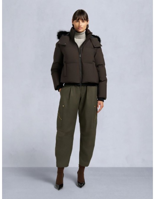 GEACA MOOSE KNUCKLES, NYLUXE MISTI PUFFER, Brown - M35LJ137S1744