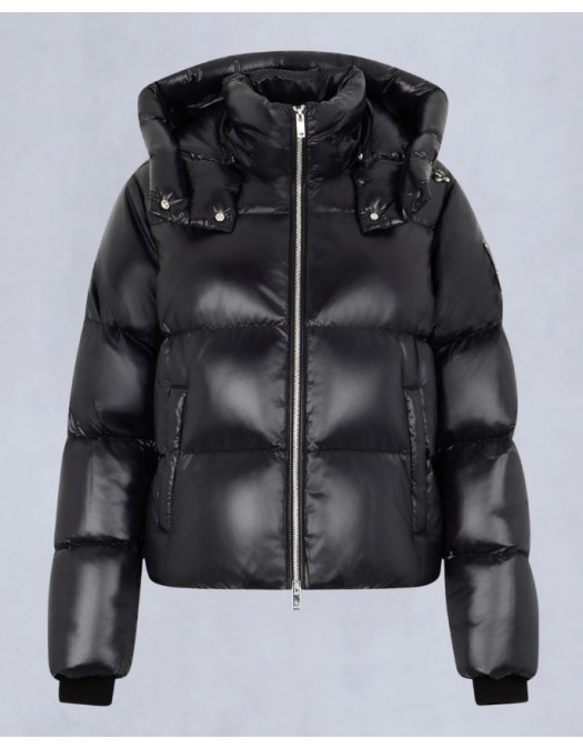 Geaca MOOSE KNUCKLES, MOONSTONE PUFFER JACKET, All Black - M35LJ148292