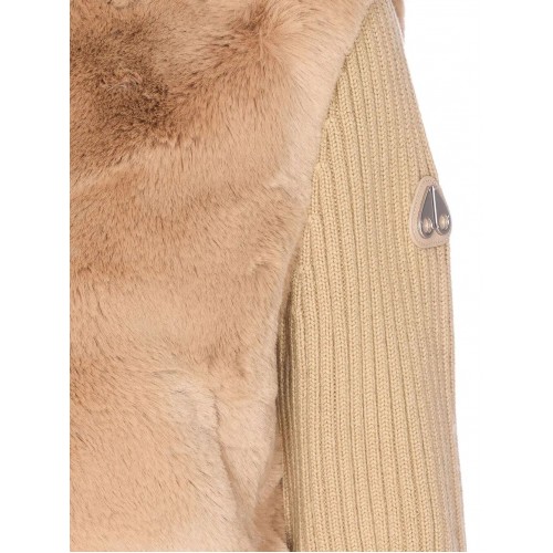 Jacheta MOOSE KNUCKLES, HIGH-NECK DUA BUNNY SWEATER, Champagne Jacheta MOOSE KNUCKLES, HIGH-NECK DUA BUNNY SWEATER, Champagne