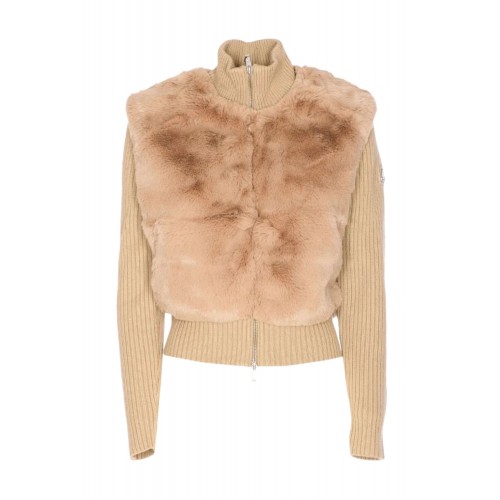 Jacheta MOOSE KNUCKLES, HIGH-NECK DUA BUNNY SWEATER, Champagne Jacheta MOOSE KNUCKLES, HIGH-NECK DUA BUNNY SWEATER, Champagne