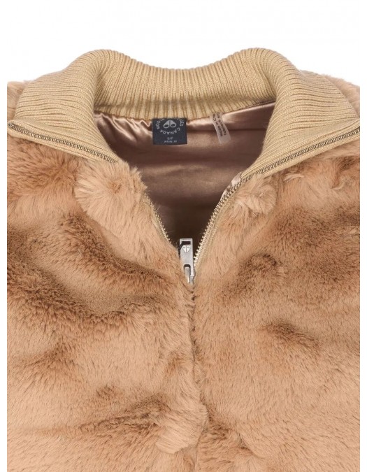 Jacheta MOOSE KNUCKLES, HIGH-NECK DUA BUNNY SWEATER, Champagne - M35LK6901491
