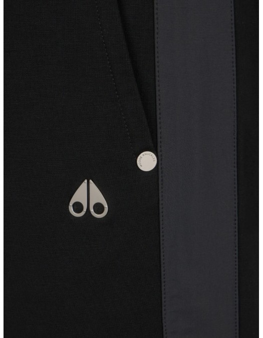 Pantaloni Moose Knuckles, MIX MEDIA WIDE LEG PANT, Black - M35LR756292