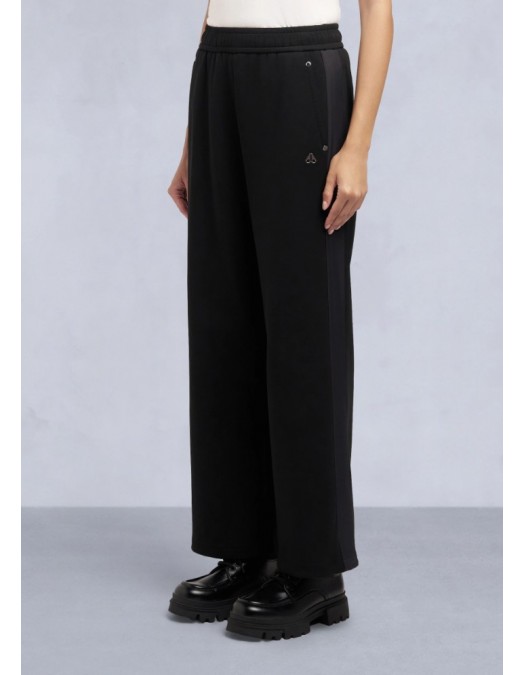Pantaloni Moose Knuckles, MIX MEDIA WIDE LEG PANT, Black - M35LR756292