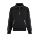 Jacheta Moose Knuckles, MIX MEDIA QUARTER ZIP SWEATER, Black - M35LS632292