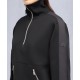Jacheta Moose Knuckles, MIX MEDIA QUARTER ZIP SWEATER, Black - M35LS632292