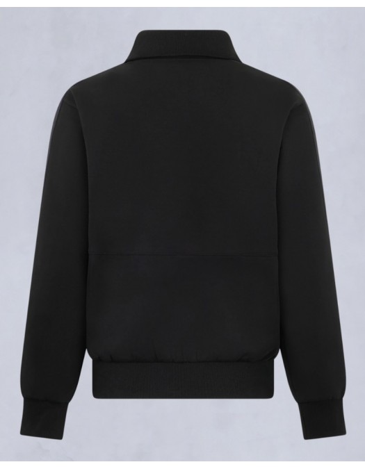 Jacheta Moose Knuckles, MIX MEDIA QUARTER ZIP SWEATER, Black - M35LS632292