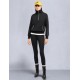 Jacheta Moose Knuckles, MIX MEDIA QUARTER ZIP SWEATER, Black - M35LS632292