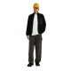 Jacheta Moose Knuckles, Blue Cardigan with Knitted Inserts and Logo Patch - M35MK668292